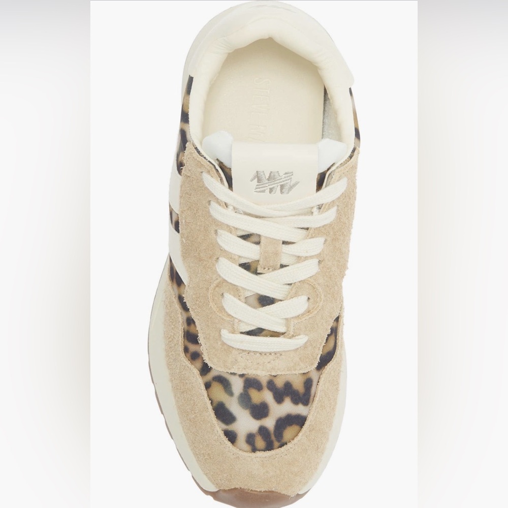 Steve Madden Women's Tan and Cream Leopard Sneakers - Picture 5 of 7